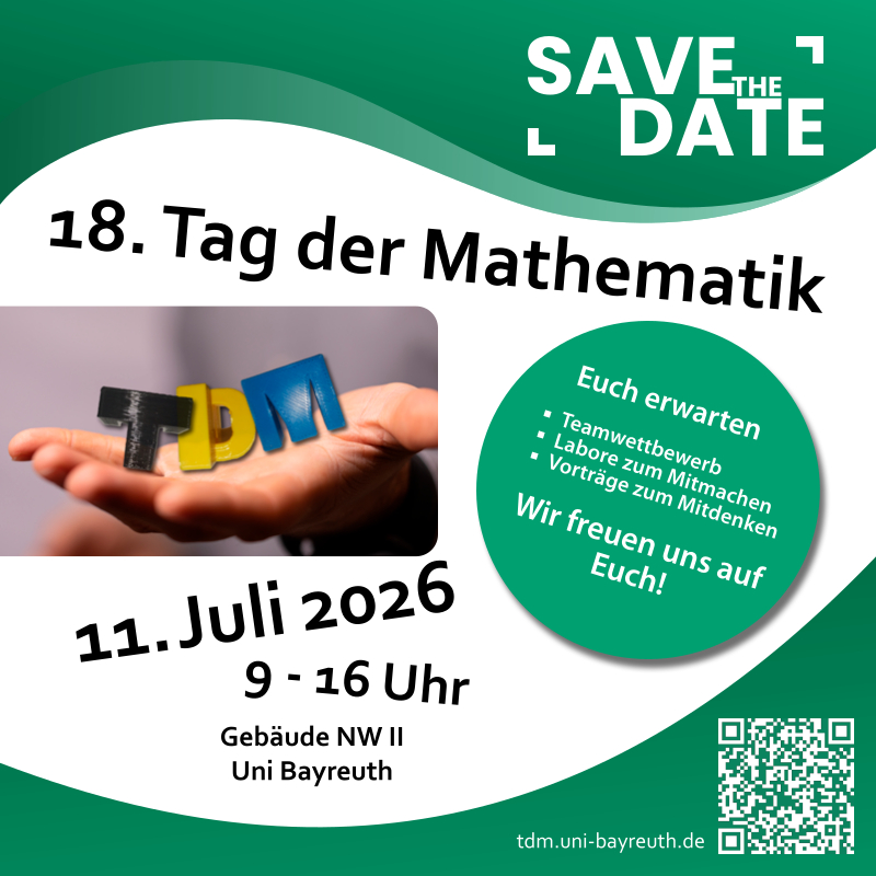 Save the Date "Tag der Mathematik 2026": 11. Juli 2026